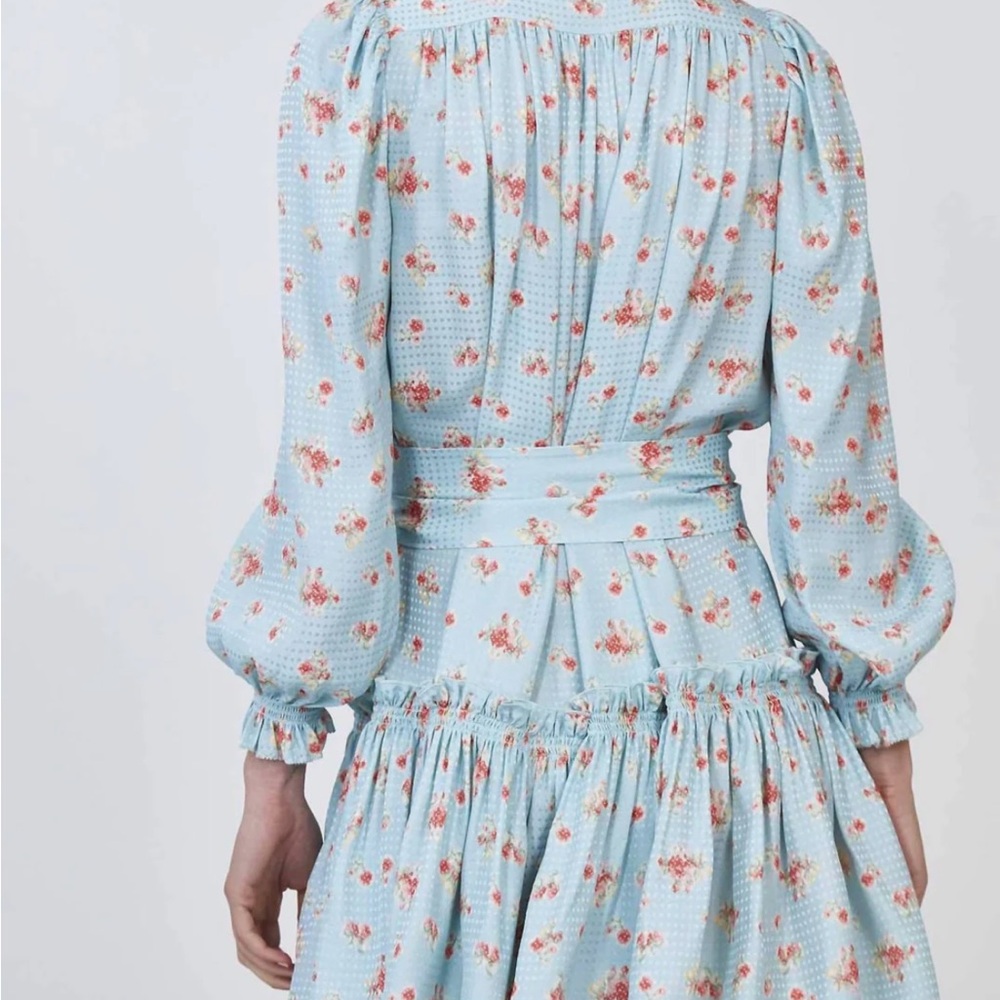 HUNTER BELL  
Ikat Flower Blakely Dress In Blue S NWT - Picture 6 of 7